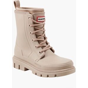 Hunter Diana Waterproof Lace Up Rainboot Women's Beige